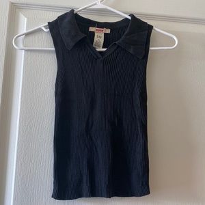 Vintage GAP Knit Collared Crop Shirt